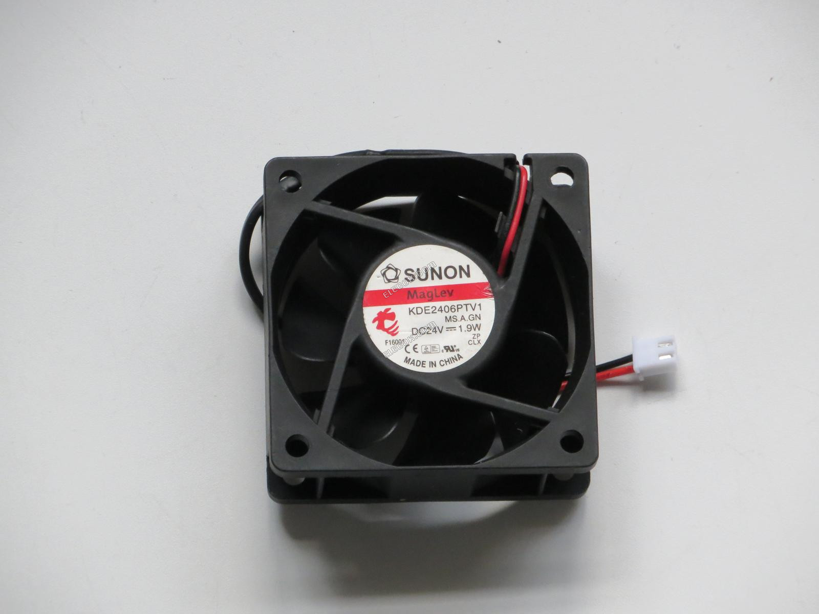 SUNON KDE2406PTV1 MS.A.GN 24V 1.9W 2wires Cooling Fan 