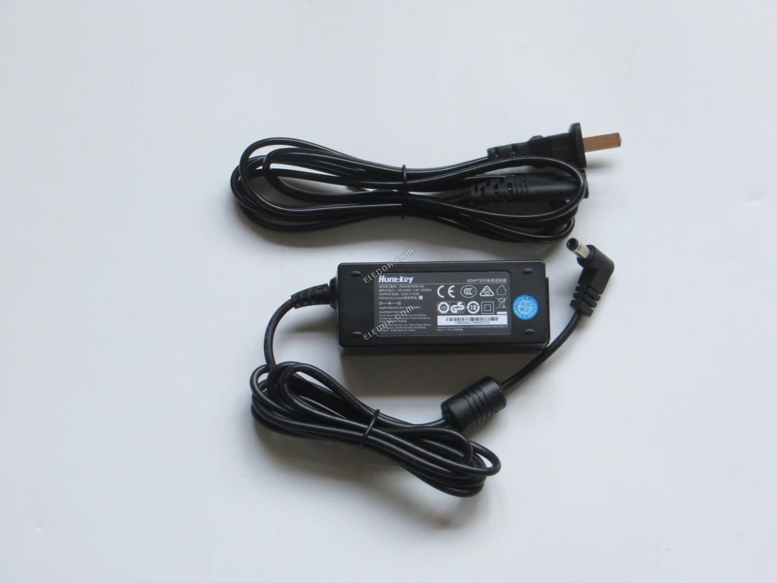 Huntkey HKA03612030-8C Adattatore AC 5V-12V 12V 3.0A, Barrel 5,5/2.5mm, 2-Prong 