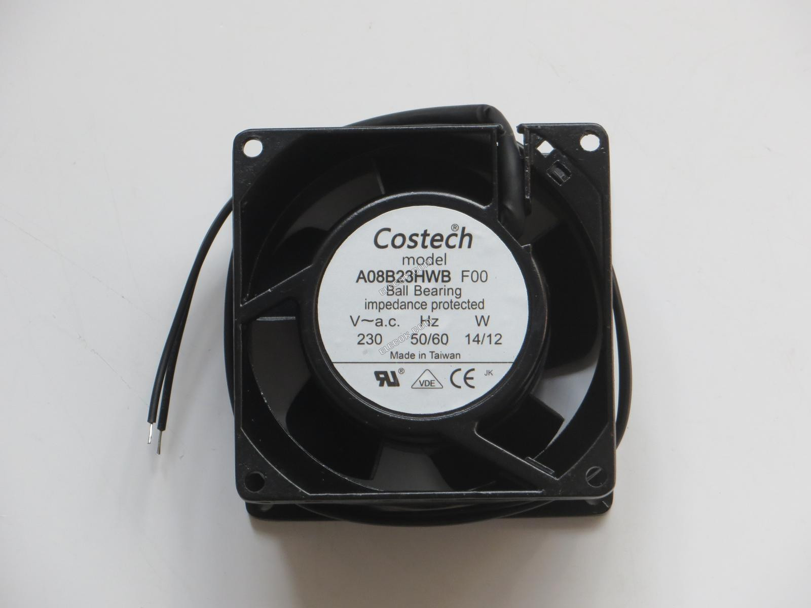 Costech A08B23HWB F00 230V 50/60HZ 14/12W 2wires Cooling Fan 