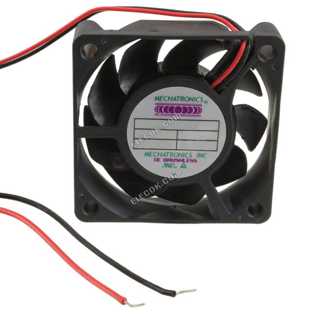 G6015E24B-AGR-EM Mechatronics FAN AXIAL 60X15MM IP57 24VDC 2 Wire Leads 