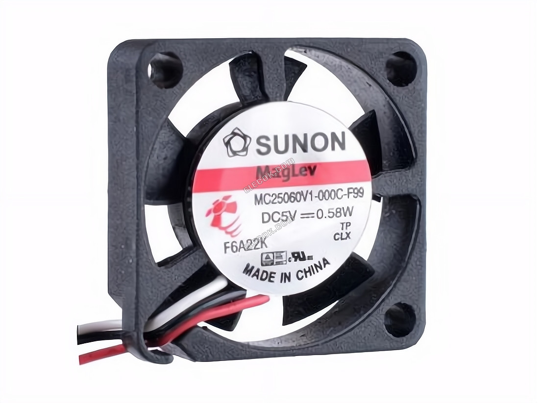 SUNON MC25060V1-000C-F99 5V 0.58W 3wires Cooling Fan 