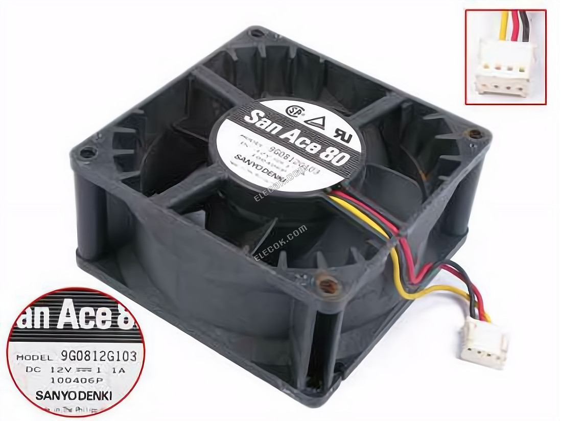 Sanyo 9G0812G103 12V 1.1A Cooling Fan 