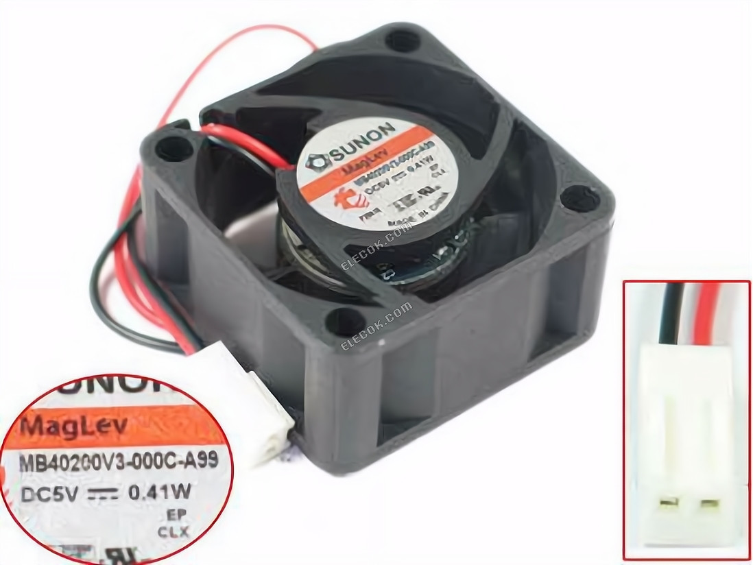 SUNON MB40200V3-000C-A99 5V 0,19A 0,41W 2 καλώδια ανεμιστήρας ψύξης 