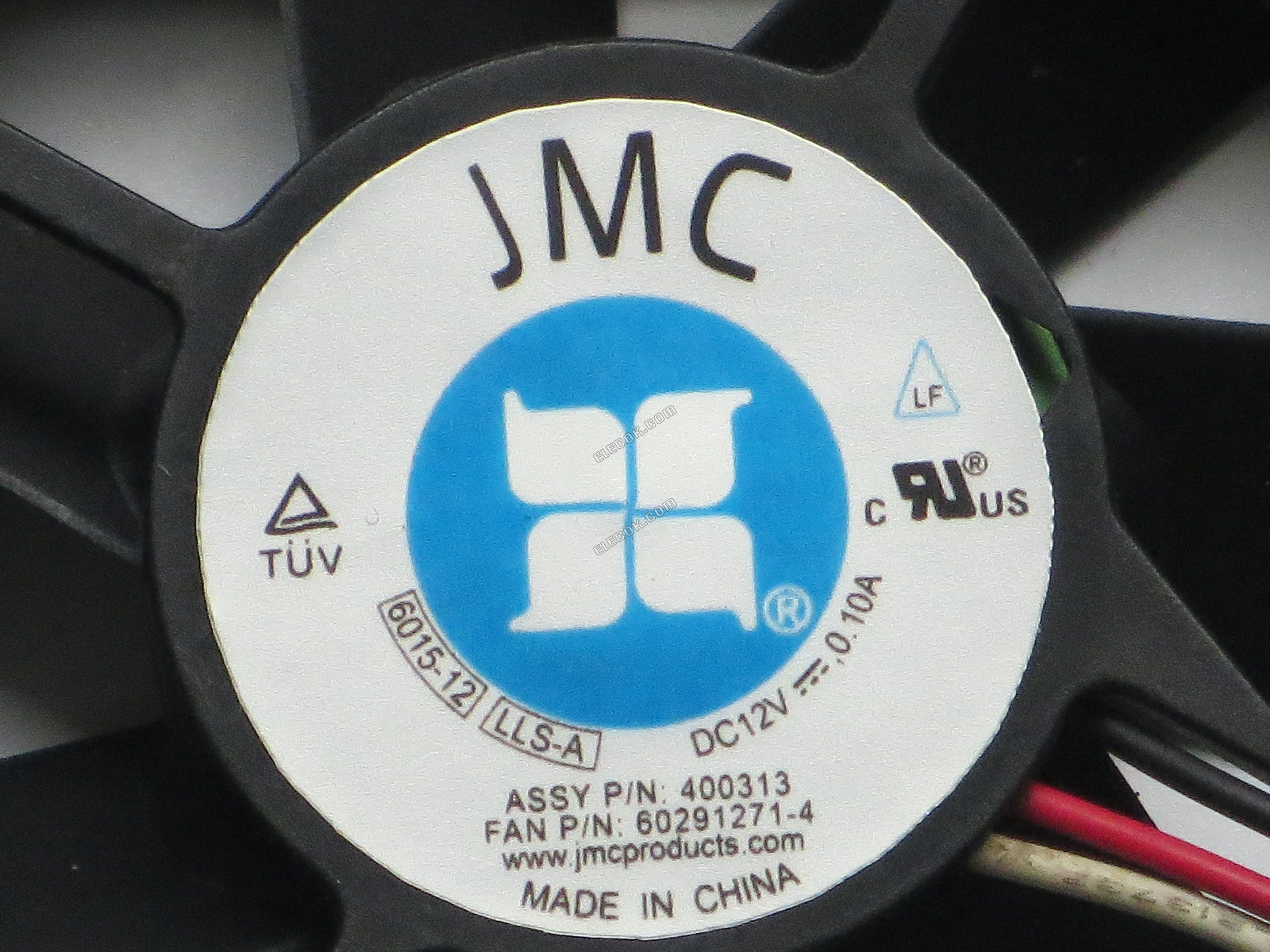JMC 6015-12 LLS-A 12V 0.10A 3 ledninger Køleventilator 