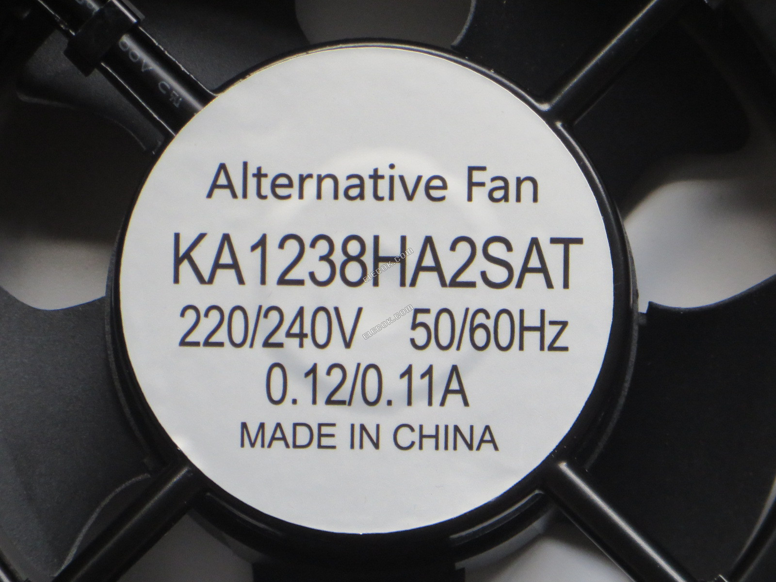 KAKU KA1238HA2SAT 220/240V 0.12/0.11A Cooling Fan with socket connection, substitute 