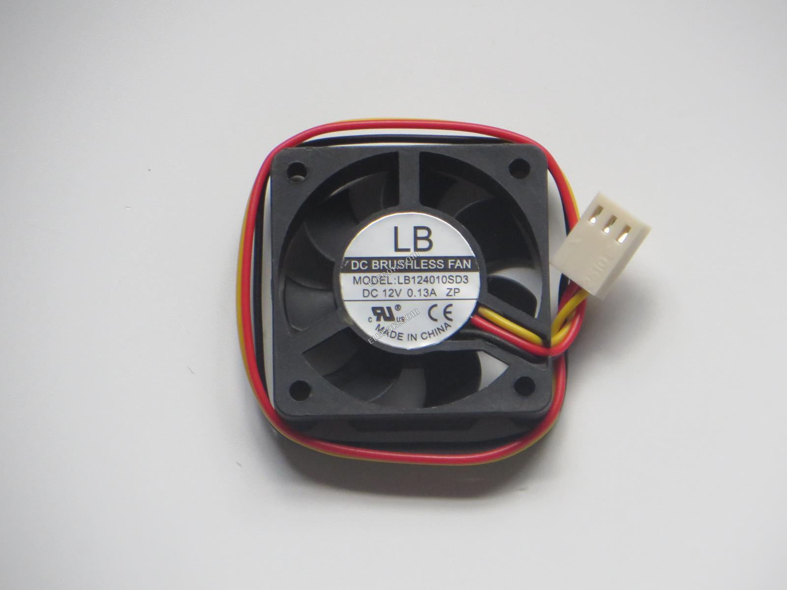 LB LB124010SD3 12V 0.13A 3wires Cooling Fan 
