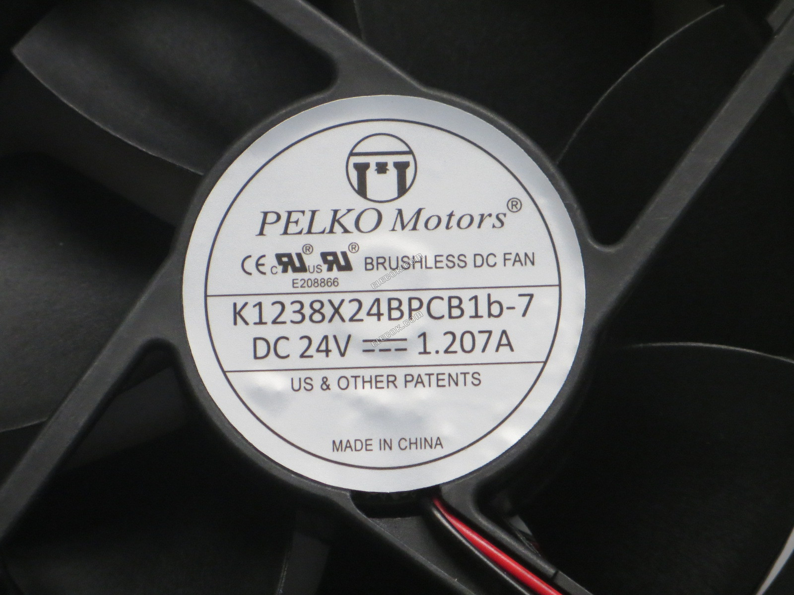 PELKO K1238X24BPCB1B-7 DC24V 1.207A 2wires cooling fan 