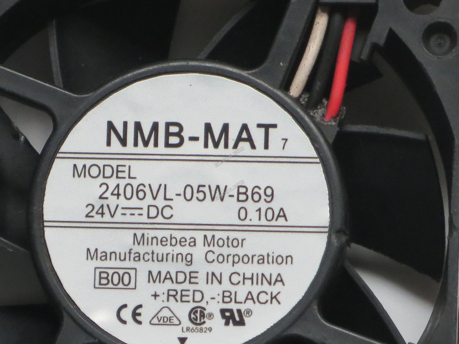 NMB Technologies 2406VL-05W-B69-B00 24V 0.10A 3wires Cooling Fan Without Bracket 