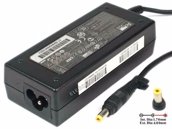 Acbel Polytech AD9014 AC Adapter- Laptop 19V 3,42A, 4,8/1.7mm, 3-Prong, μεταχειρισμένο 