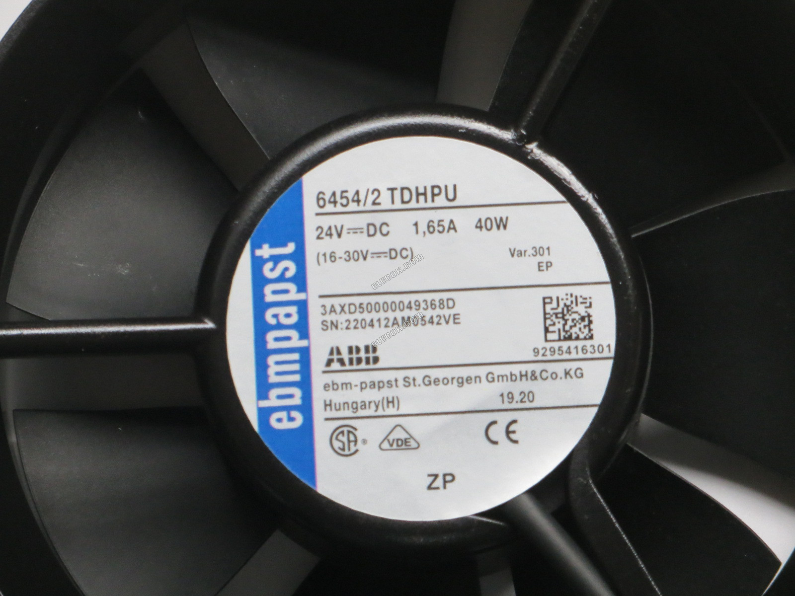 Ebmpapst 6454 2TDHPU 24V 1 65A 40W 4wires Cooling Fan