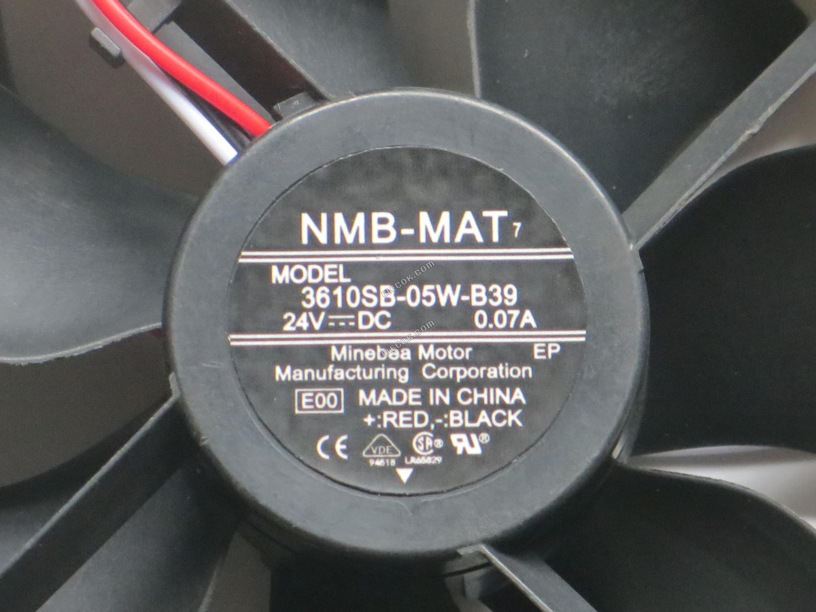 NMB 3610SB-05W-B39-E00 24V 0.07A 3線冷却ファン