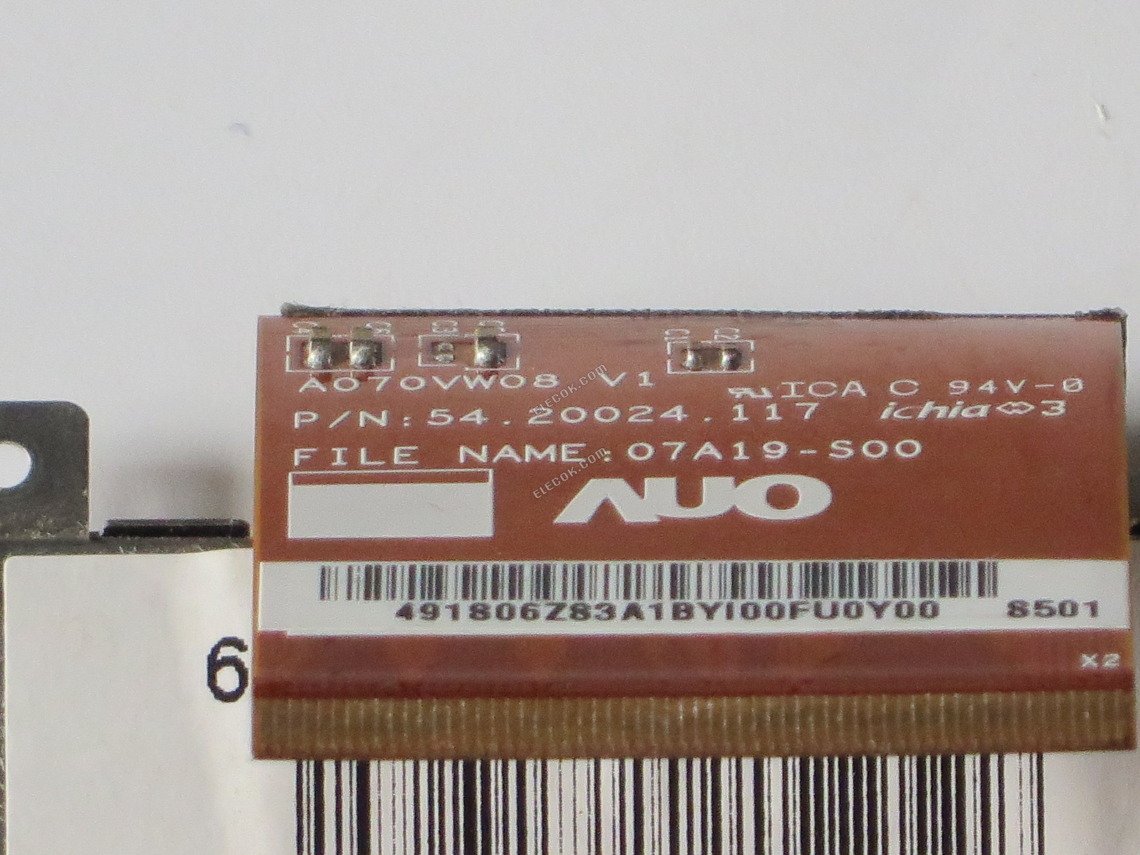 A070VW08 V1 AUO 7.0" A-si TFT-LCD CELL 