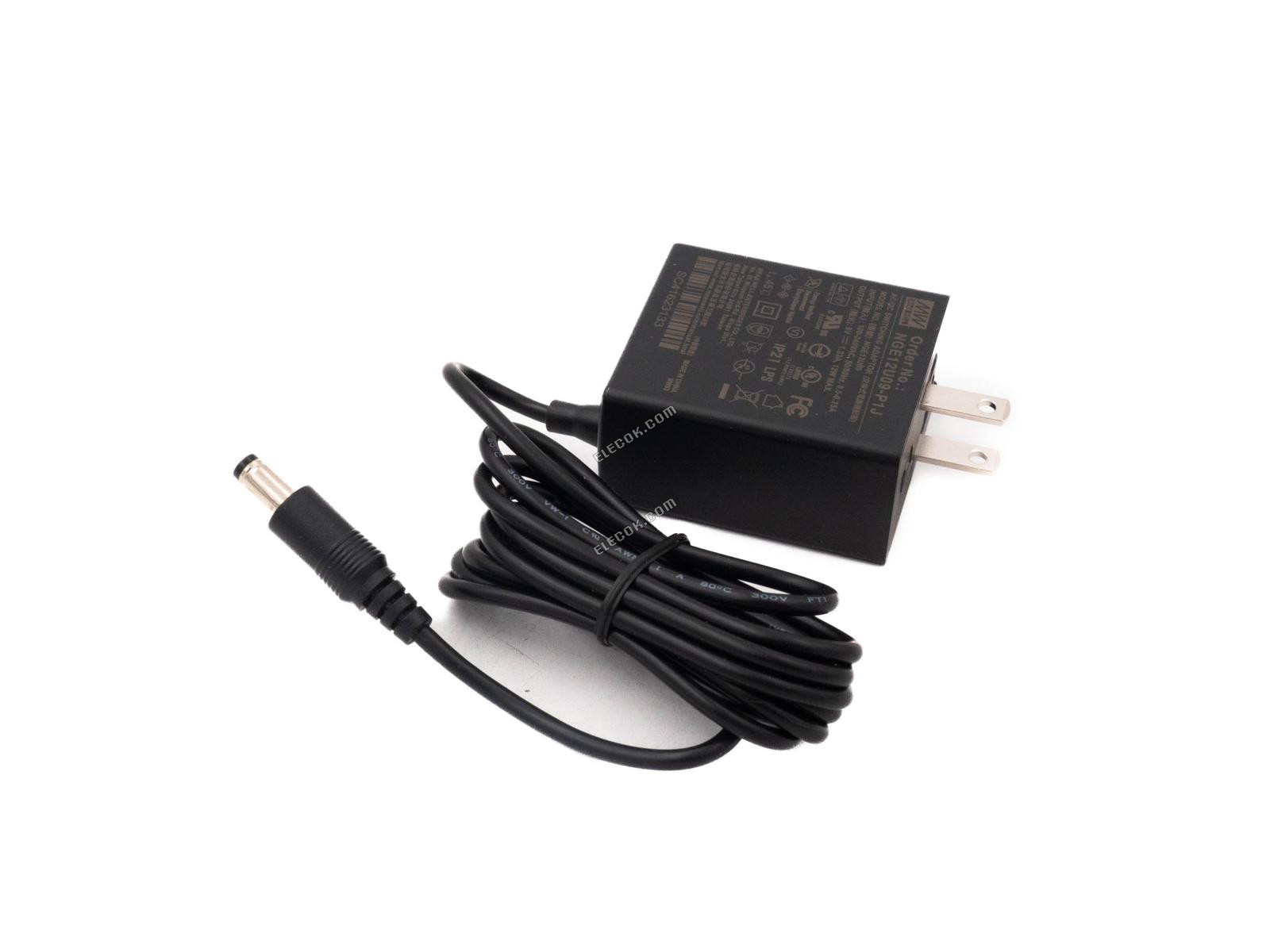 Mean Well NGE12U09-P1J AC-DC Wall-mounted Grün Adaptor - US Stecker - 12W 9V 1,33A 