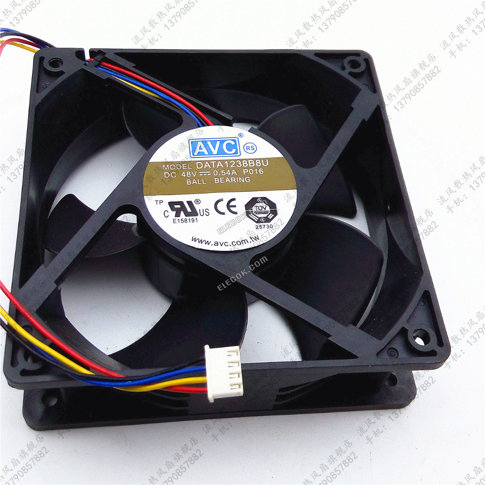 AVC DATA1238B8U 48V 0.54A 4 wires Cooling Fan 
