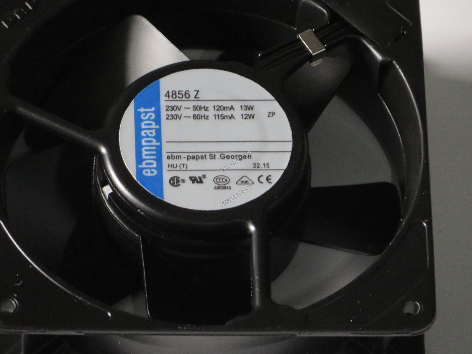 Ebm-papst 4856Z 230V 50/60HZ 115/120MA 12/13W Cooling Fan, refurbished 