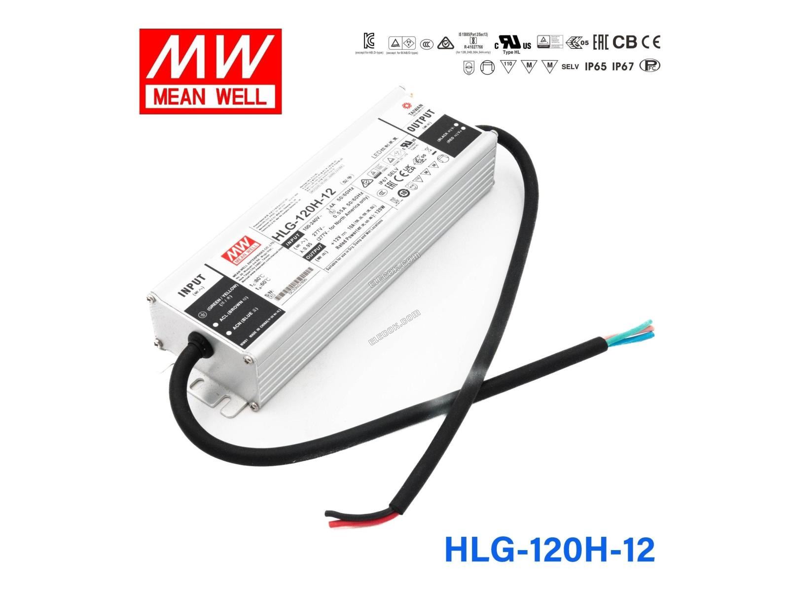 Mean Well HLG-120H-12 電源装置120W 12V 