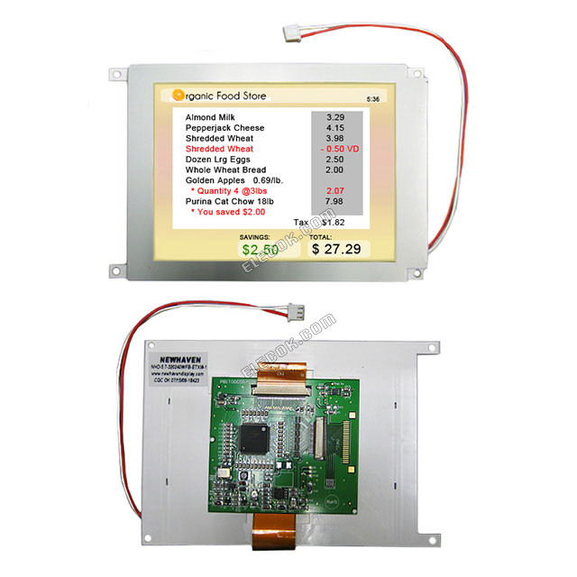 NHD-5.7-320240WFB-ETXI #-1 Newhaven Display, Intl. LCD TFT 5.7" 320X240 WHT W/CTRL display panel 