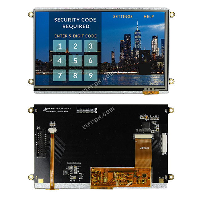 NHD-7.0-800480FT-CSXV-T Newhaven Display, Intl. 7" EVE2 TFT PREM. MODULE RES TOU display panel 