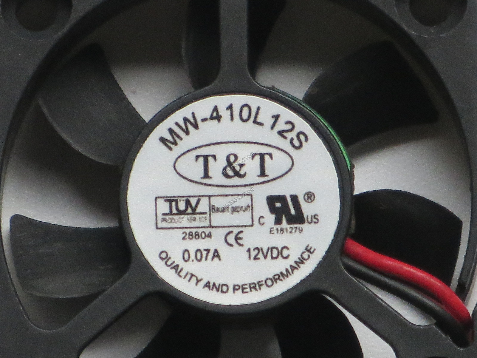 T&amp;T MW-410L12S 12V 0,07A 2 fils Ventilateur De Refroidissement 