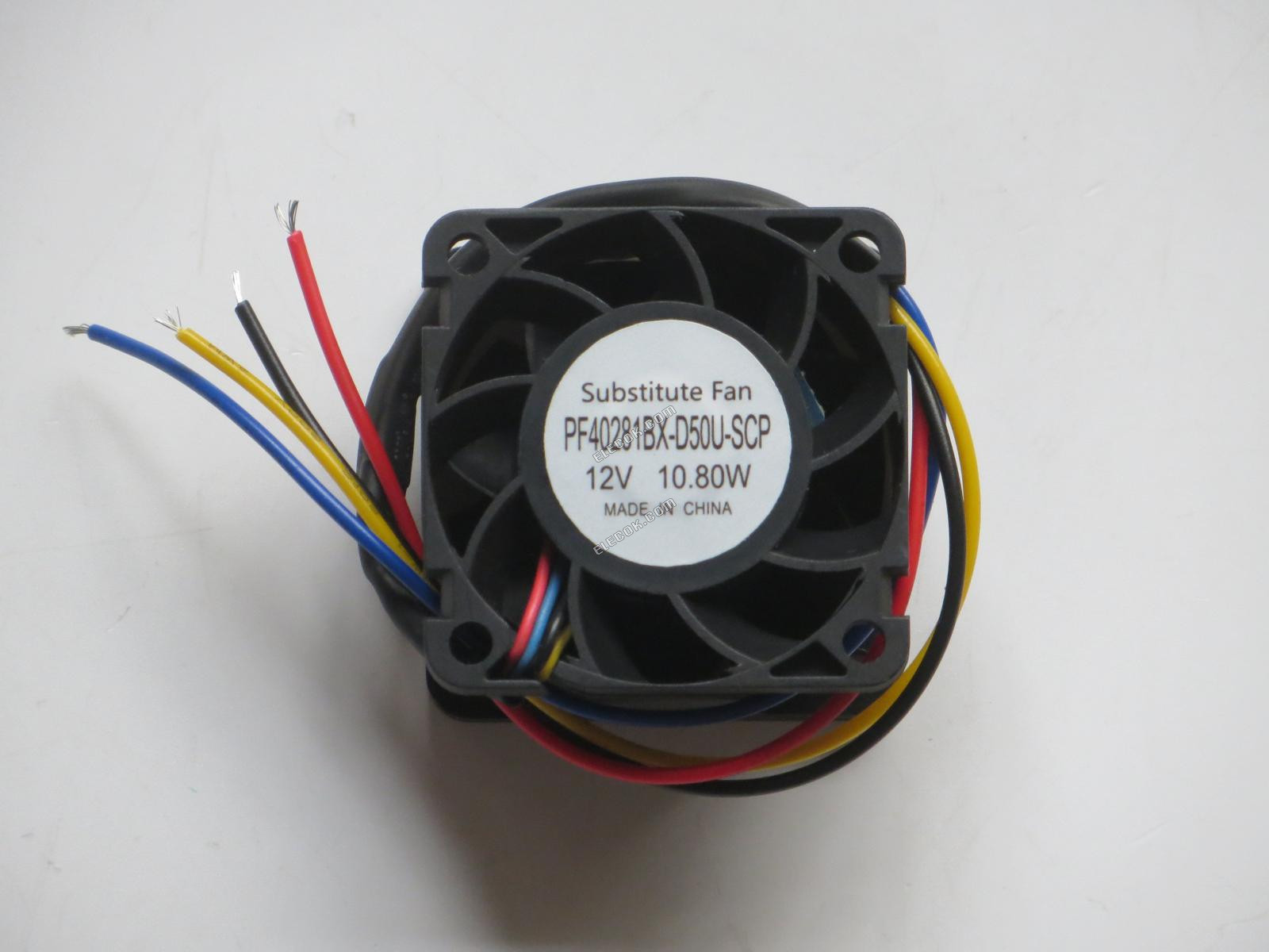 SUNON PF40281BX-D50U-SCP 12V 10.80W 4 kablar Kylfläkt, ersättning 