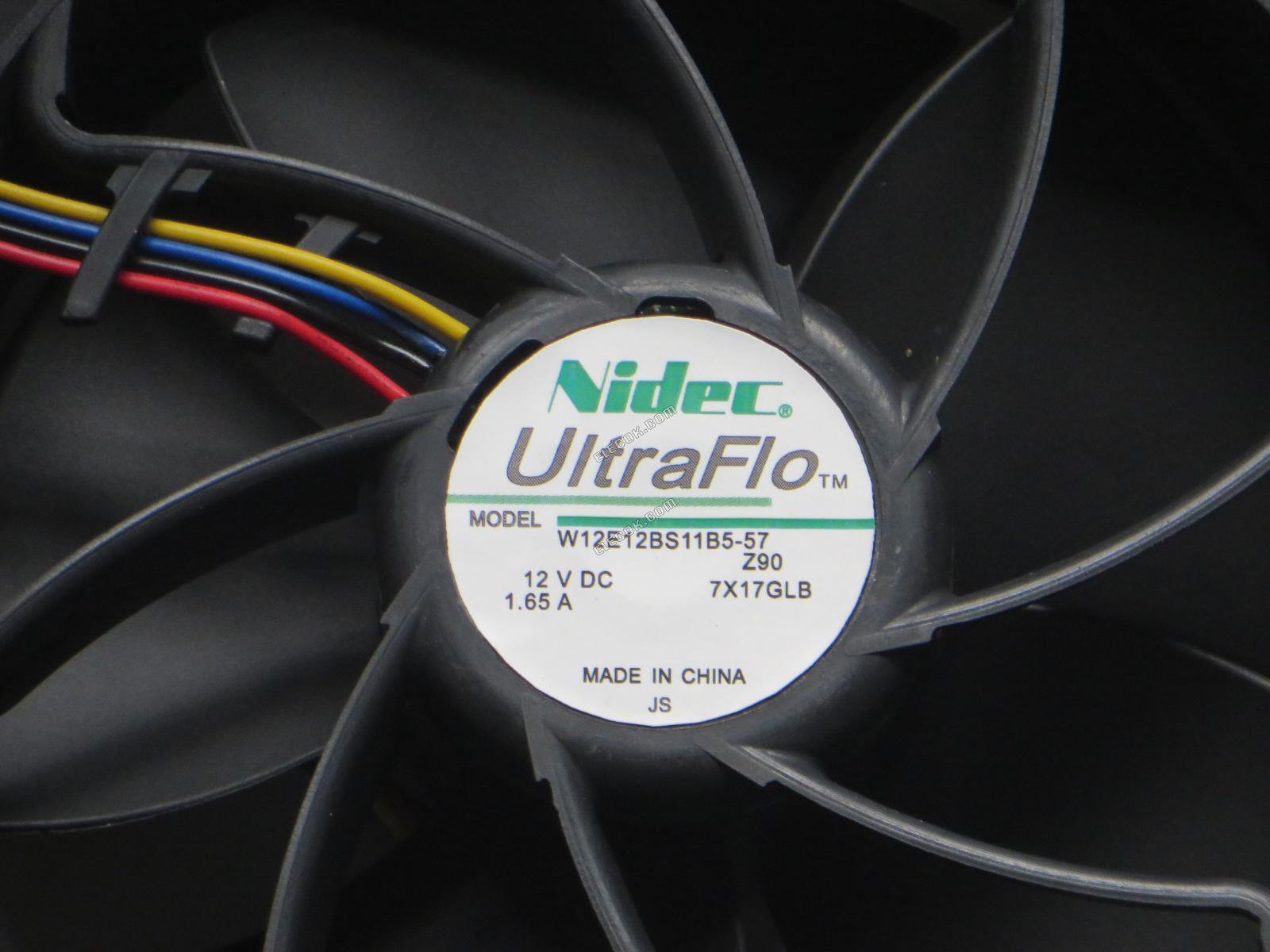 Nidec W12E12BS11B5-57 12V 1.65A 4wires Cooling Fan 