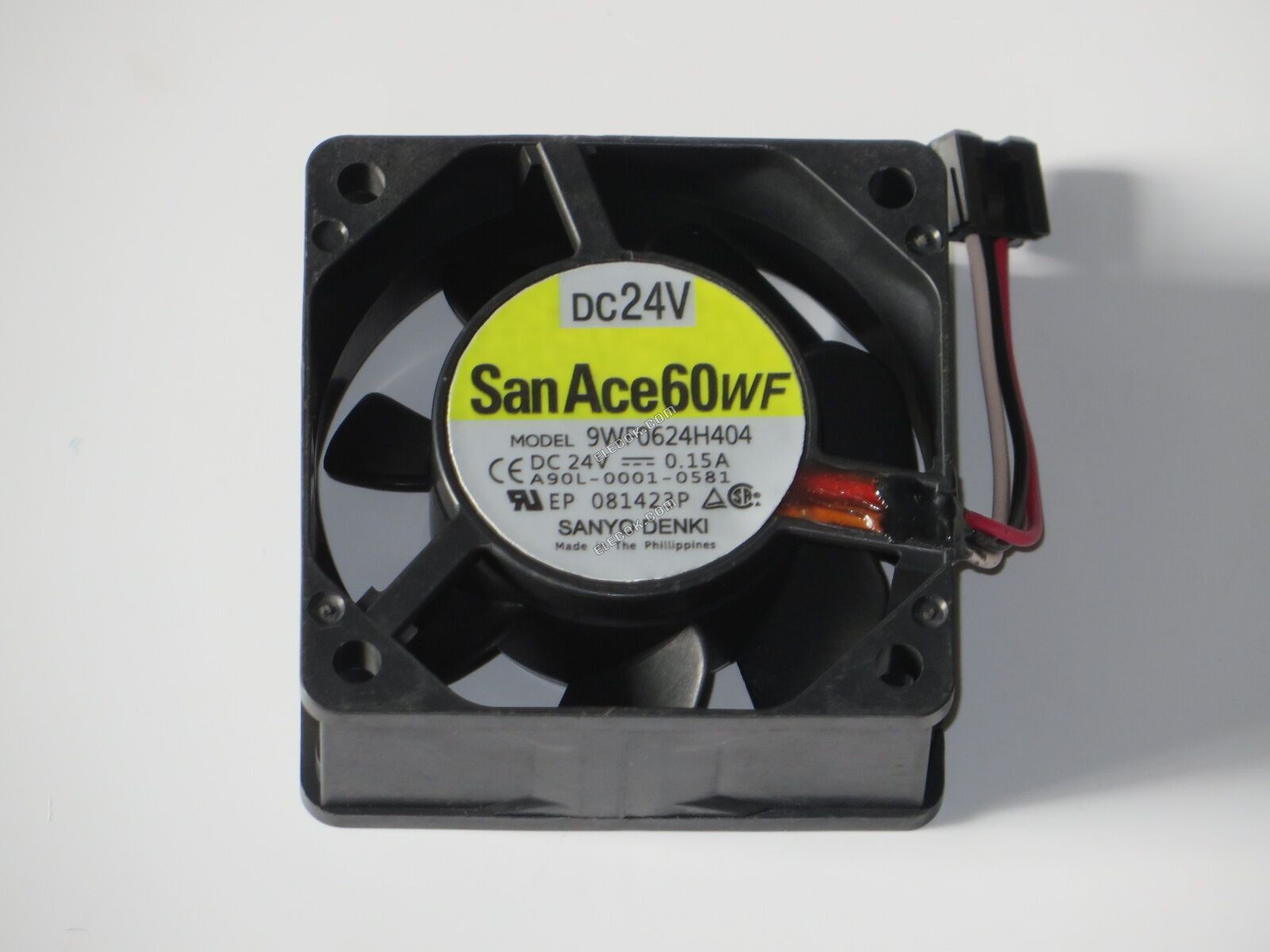 Sanyo 9WF0624H404 24V 0.15A 3wires Cooling Fan with FANUC connector, Refurbished 