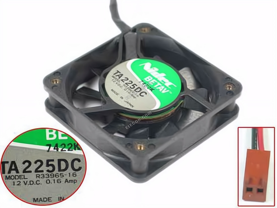 Nidec R33965-16 12V 0,16A 2 fili ventola di raffreddamento 