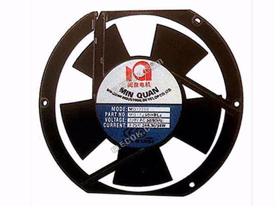 Minquan Motor MQ17250HBL2 Axial 220V 17251 Industriel Køleventilator 