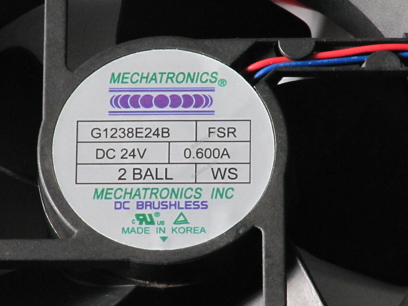 NONOI G1238E24B 24V 0.6A 2wires Cooling Fan, original and refurbished 