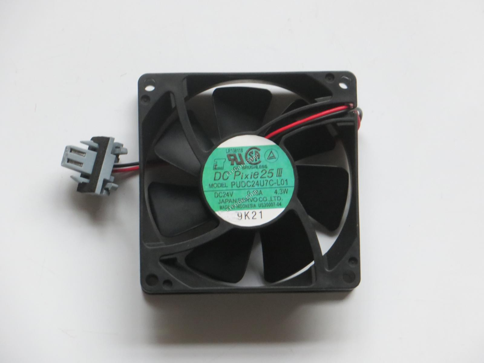 SERVO PUDC24U7C-L01 24V 0,18A 4,3W 2 fili ventola di raffreddamento, con originale spina 
