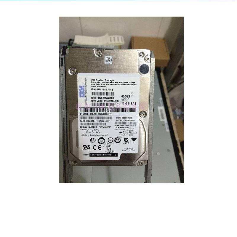 IBM V5000 Gen2 storage hard disk 01AC595 01EJ012 600G 15K SAS 2.5 12G