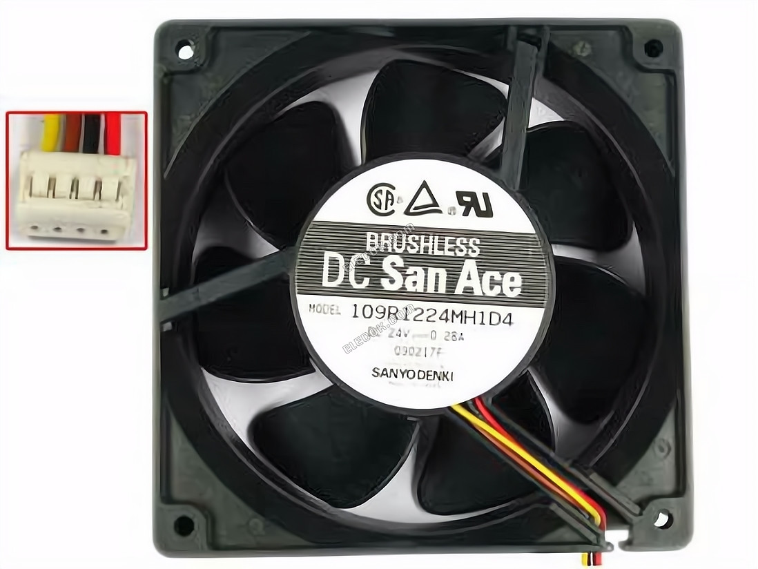 Sanyo 109R1224MH1D4 24V 0,28A Ventilador De Refrigeración 