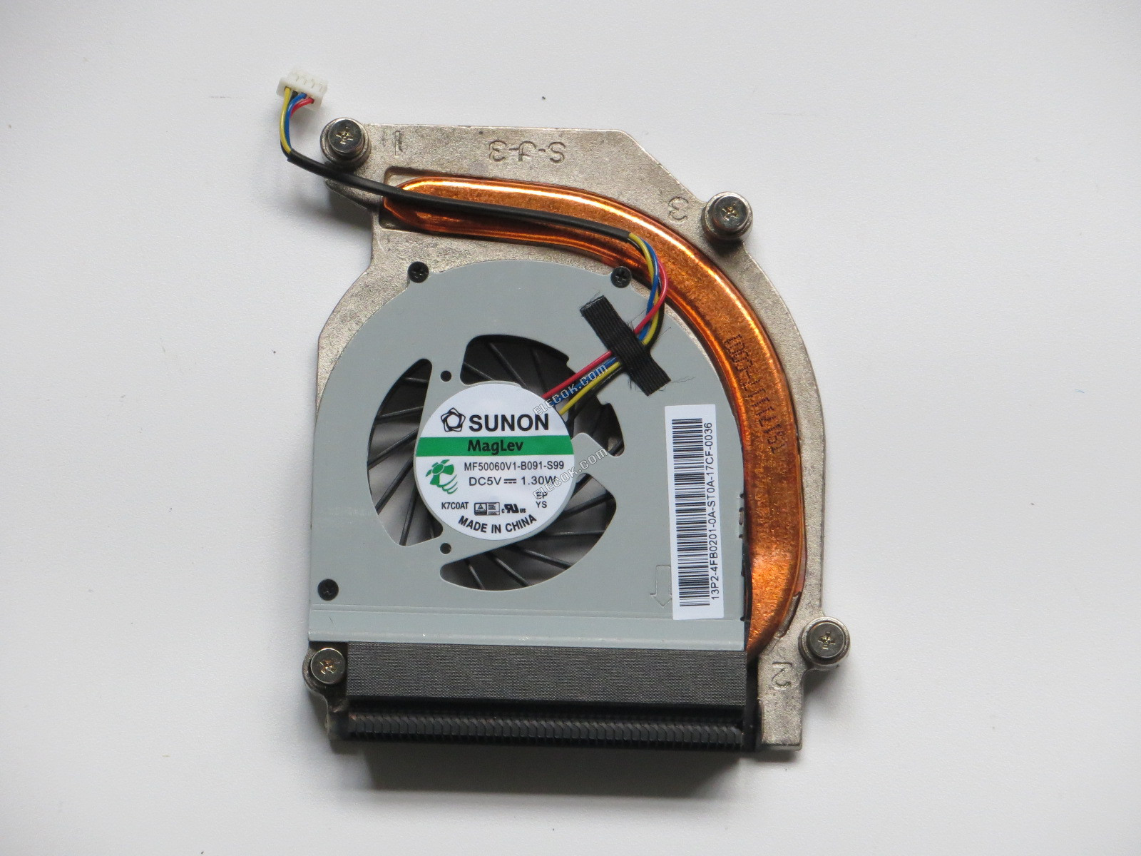 SUNON MF50060V1-B091-S99 Køleventilator DC 5V 1.30W Bare Ventilator 4 ledninger 