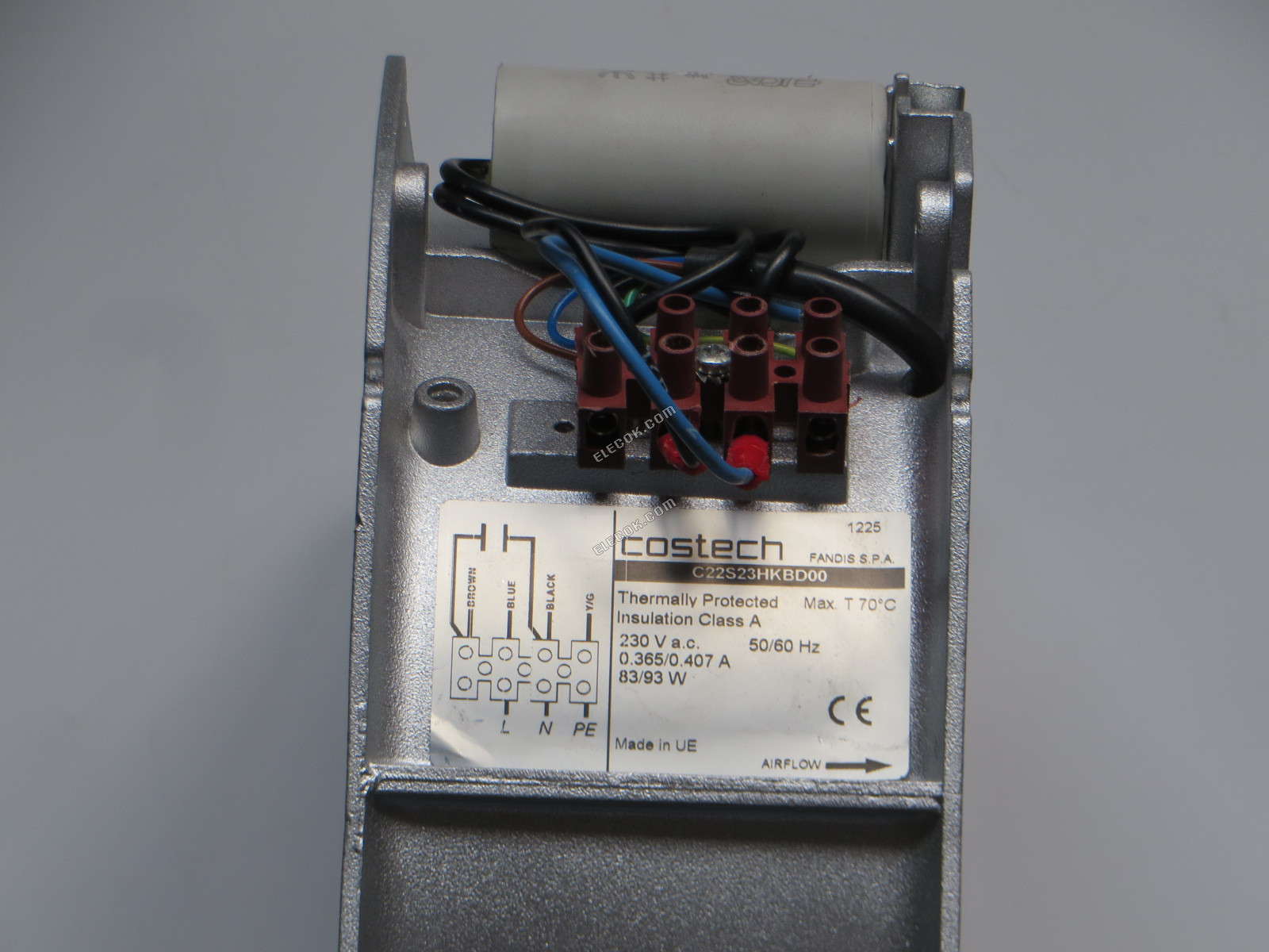 COSTECH C22S23HKBD00 230V 0,365/0,407A 83/93W 50/60HZ ανεμιστήρας ψύξης, ανανεωμένο 