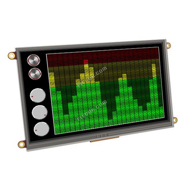 ULCD-70DT-PI 4D Systems Pty Ltd Resistive Graphic Lcd Display Module Transmissive Red, Green, Blue RGB TFT - Color TTL 7" 177.80mm 800 x 480 WVGA 