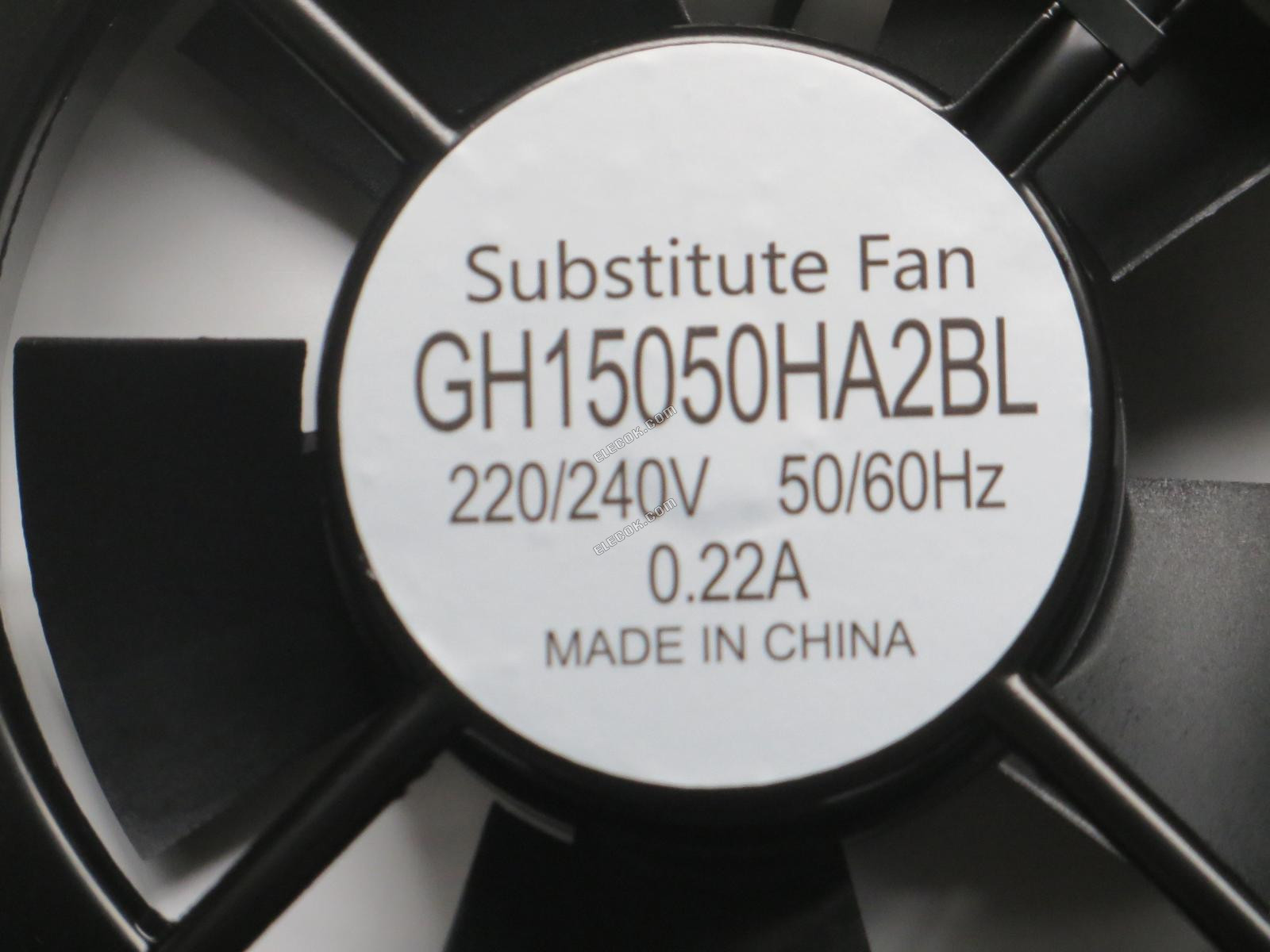 Guo Heng GH15050HA2BL 220/240V 50/60Hz 0,22A 2 kablar Kylfläkt utan kontakt, ersättning 