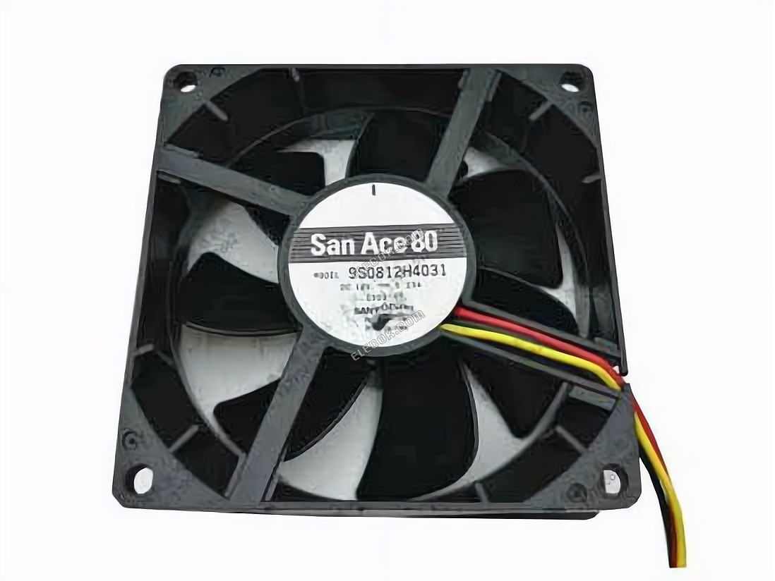 Sanyo Denki 9S0812H4031 Server - Square Fan 12V2.30A, sq80x80x25mm, 3W 3-wire 