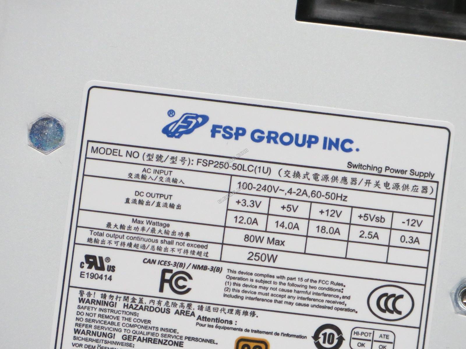 FSP FSP250-50LC 1U 250W IPC Server Power Supply 