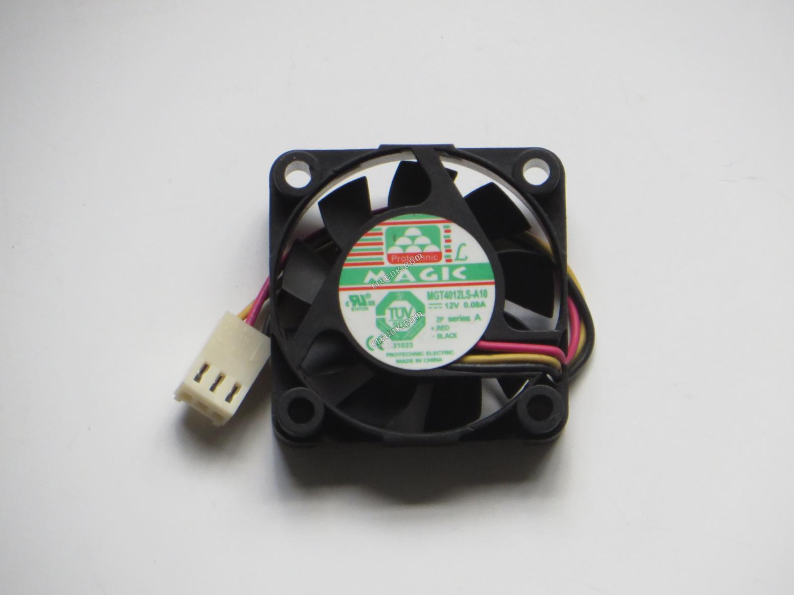 Protechnic Magic MGT4012LS-A10 Server - Square Fan 12V0.08A, sq40x40x10mm, 50x3wx3p 3-wire 