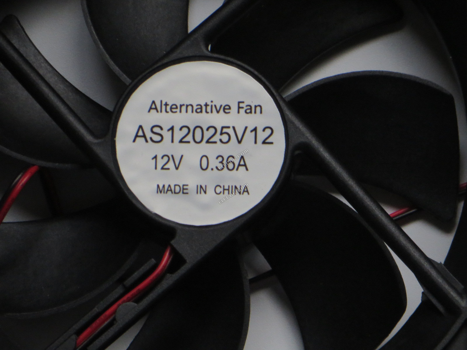 HK AS12025V12 12V 0,36A 2fios ventoinha, substituição 