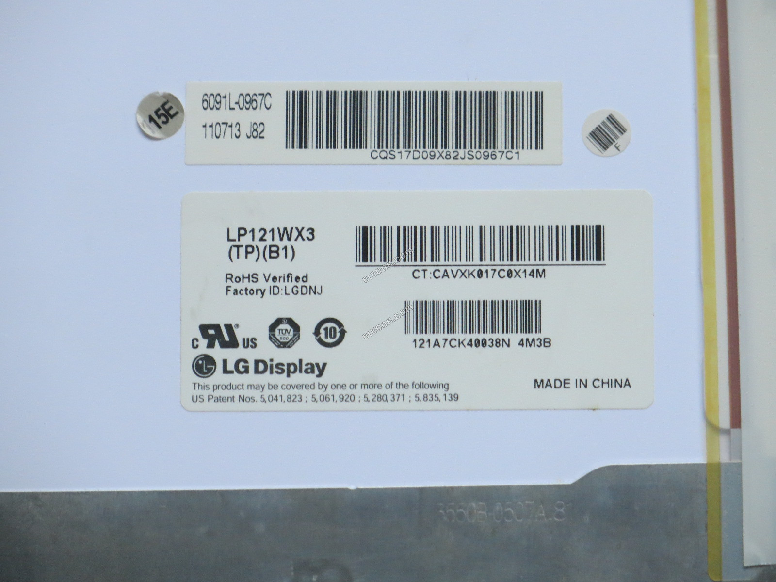 LP121WX3-TPB1 LG Display 12,1" a-si TFT-LCD, gebraucht 