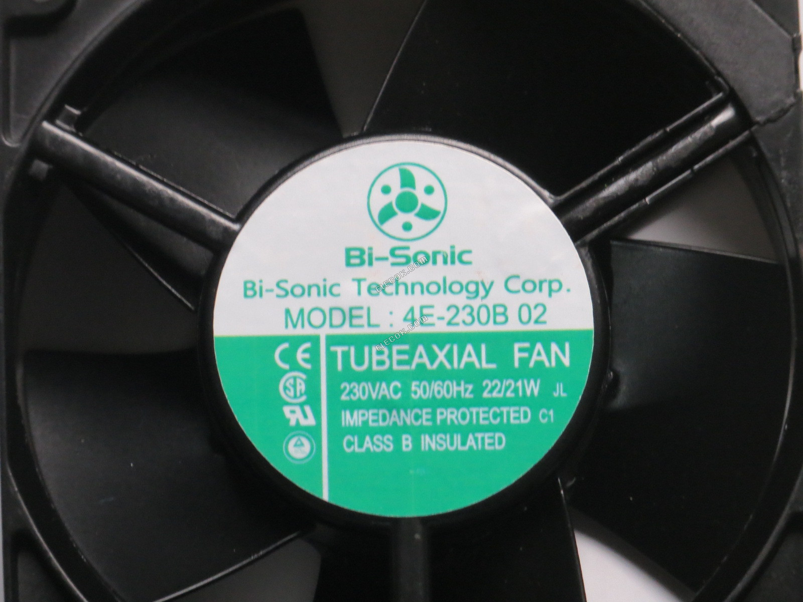 Bi-sonic 4E-230B 02 12038 230V 50/60HZ 22/21W Ventola Di Raffreddamento con collegamento a presa, Ristrutturato 