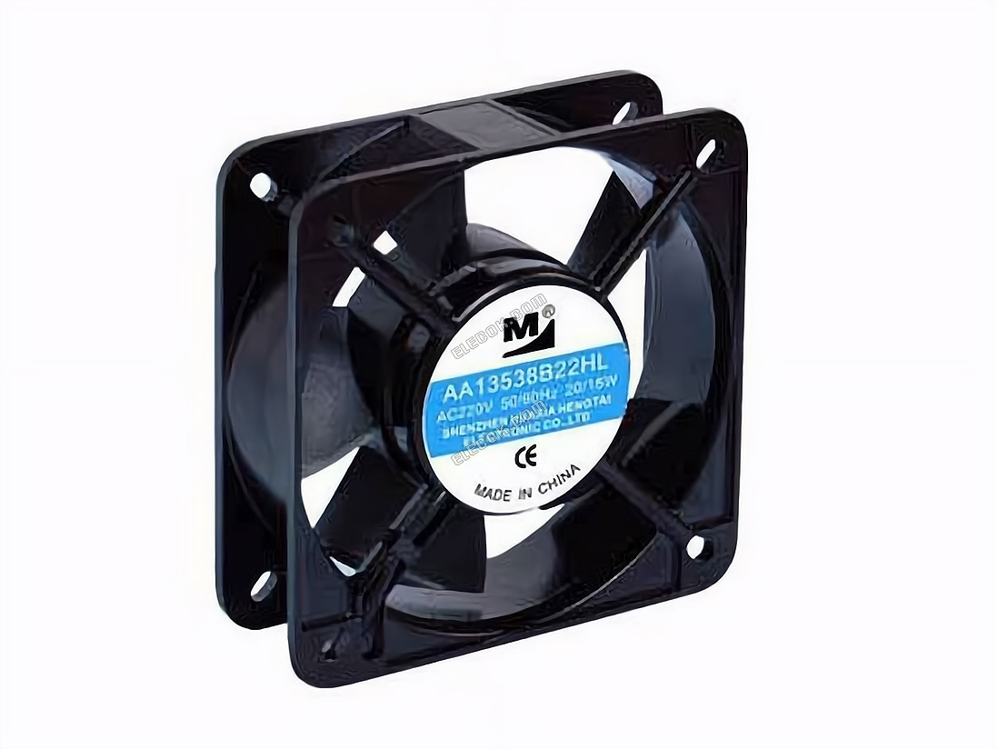 Huaxia Hengtai AA13538B22HL Server - Firkantet Ventilator 220V18W, Alum, sq135x135x38mm, Insertion 