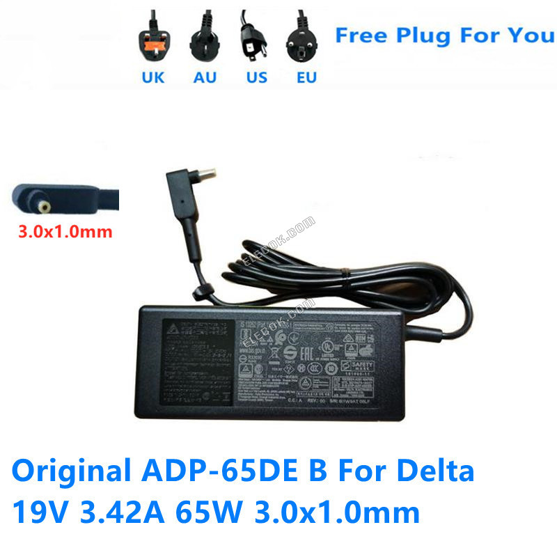 DELTA ADP-65DE B 19V 3.42A 65W 3.0*1.0mm AC Adapter For ACER Laptop Power Supply Charger 