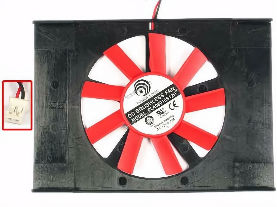 Power Logic PLA06010S12H 12V 0.22A 2wires Cooling Fan 