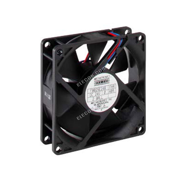 F8025S12B2-FHR-TTL Mechatronics FAN AXIAL 80X25MM 12VDC WIRE 3 Wire Leads 