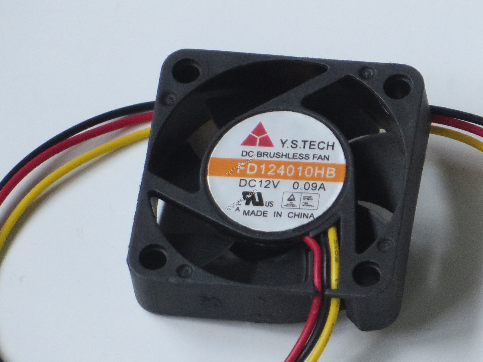 Y.S.TECH FD124010HB 12V 0.09A 4cm 3wires Cooling Fan 