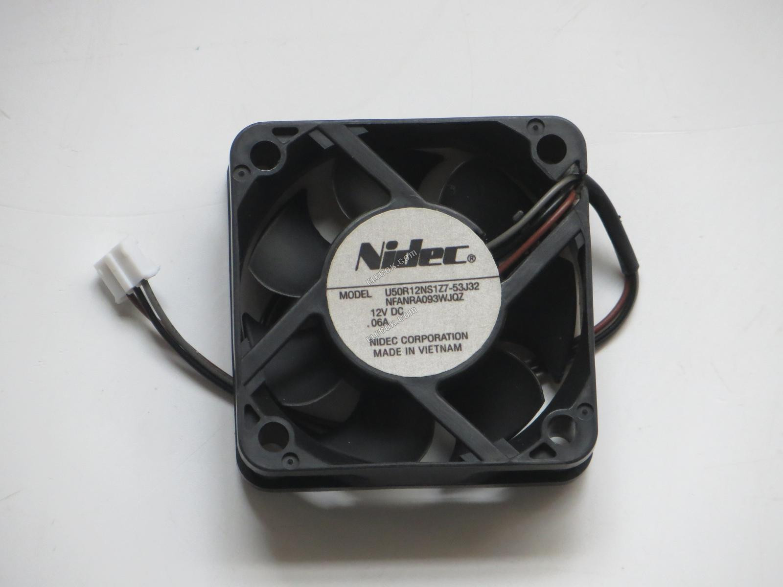 Nidec U50R12NS1Z7-53J32 Server - Square Fan sq50x50x15mm, 3-wire, 12V 0.06A 