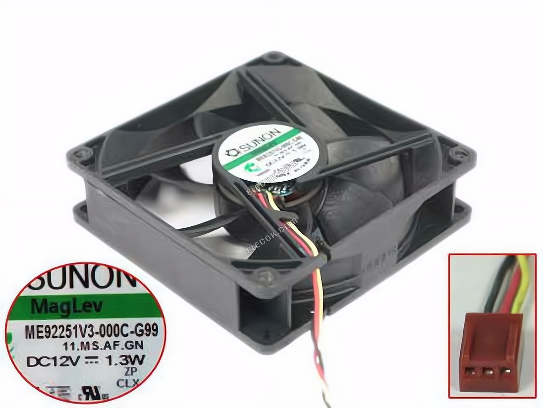 SUNON ME92251V3-000C-G99 12V 0.108A 1.3W 3wires Cooling Fan 
