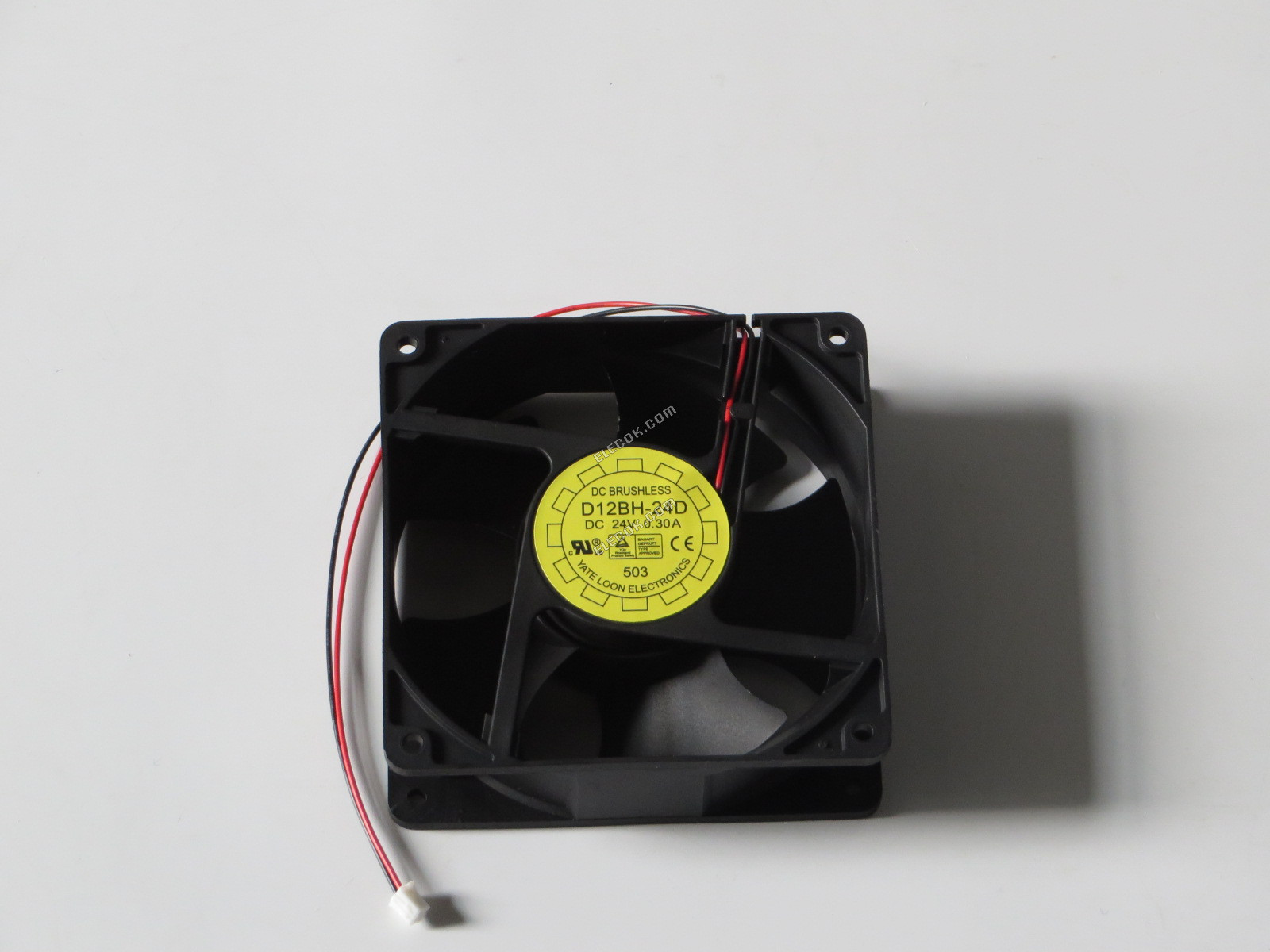 YATE LOON D12BH-24D 24V 0.3A 2wires Cooling Fan 